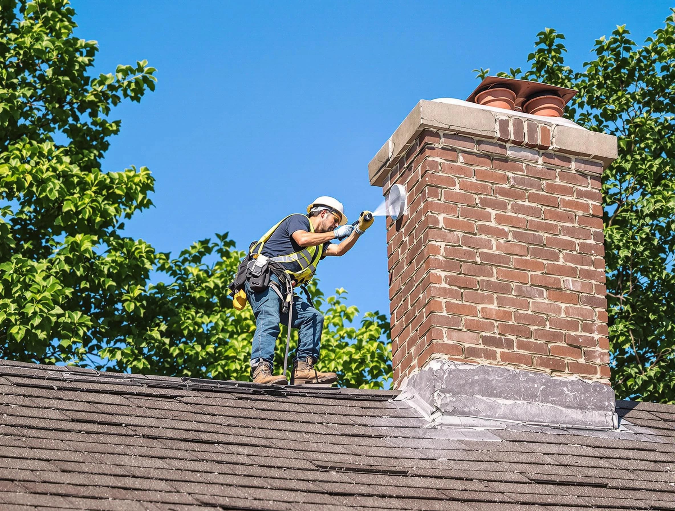 Piedmont Chimney Sweep performing an inspection with advanced tools in Piedmont, OK