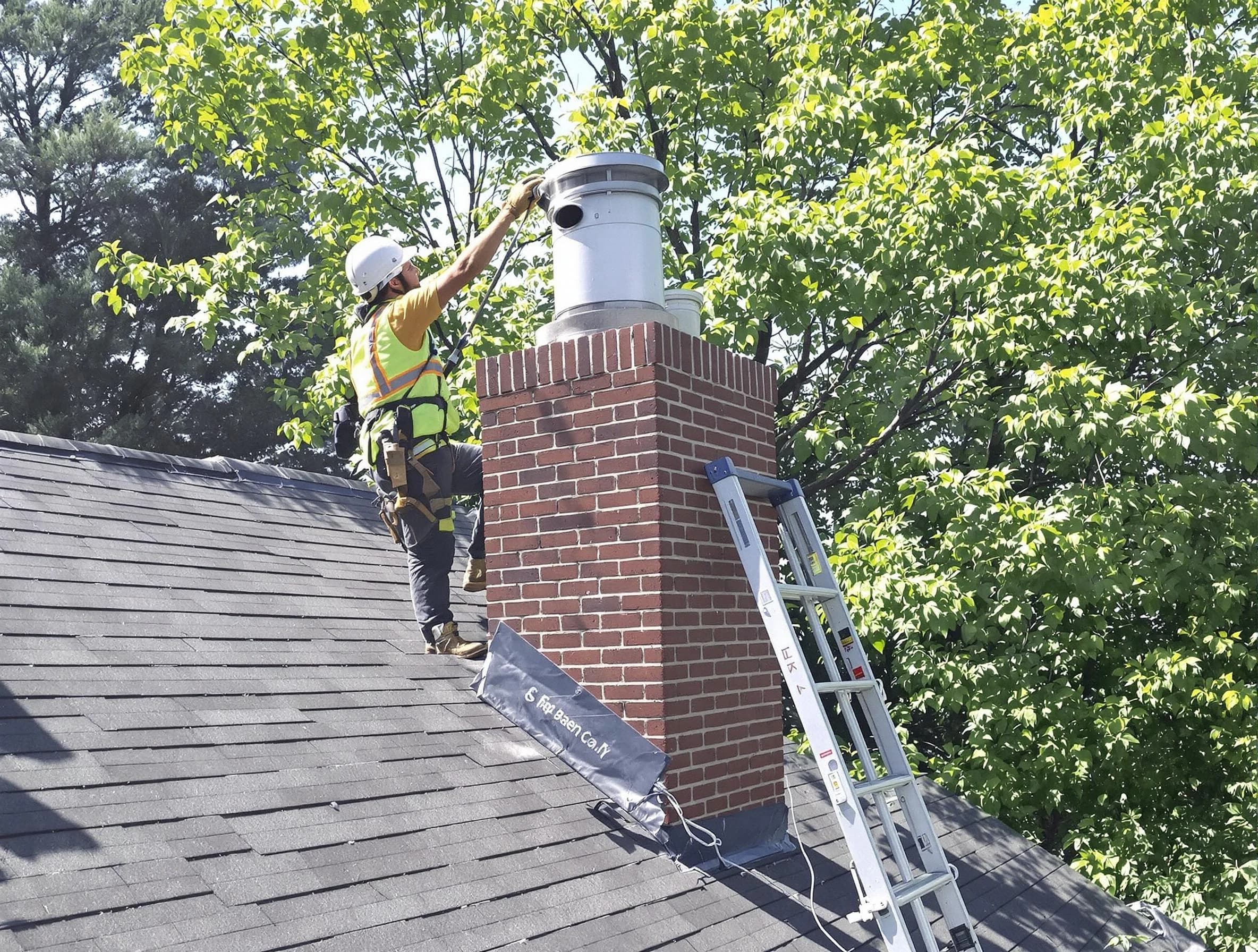 Chimney liner inspection by Piedmont Chimney Sweep in Piedmont, OK