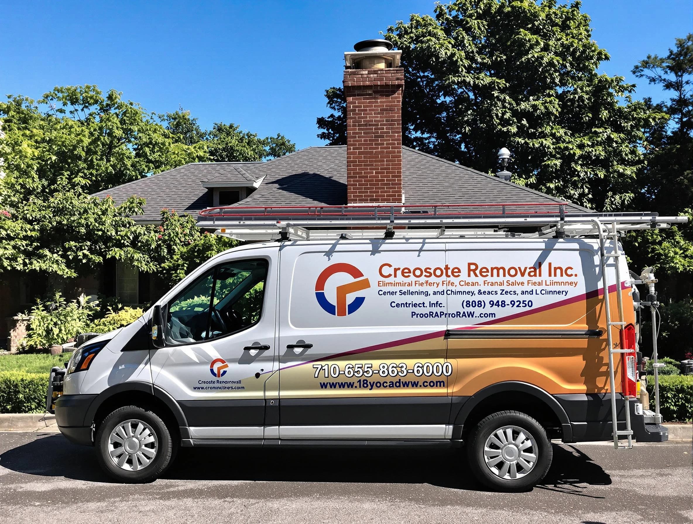 Piedmont Chimney Sweep technician removing creosote safely in Piedmont, OK