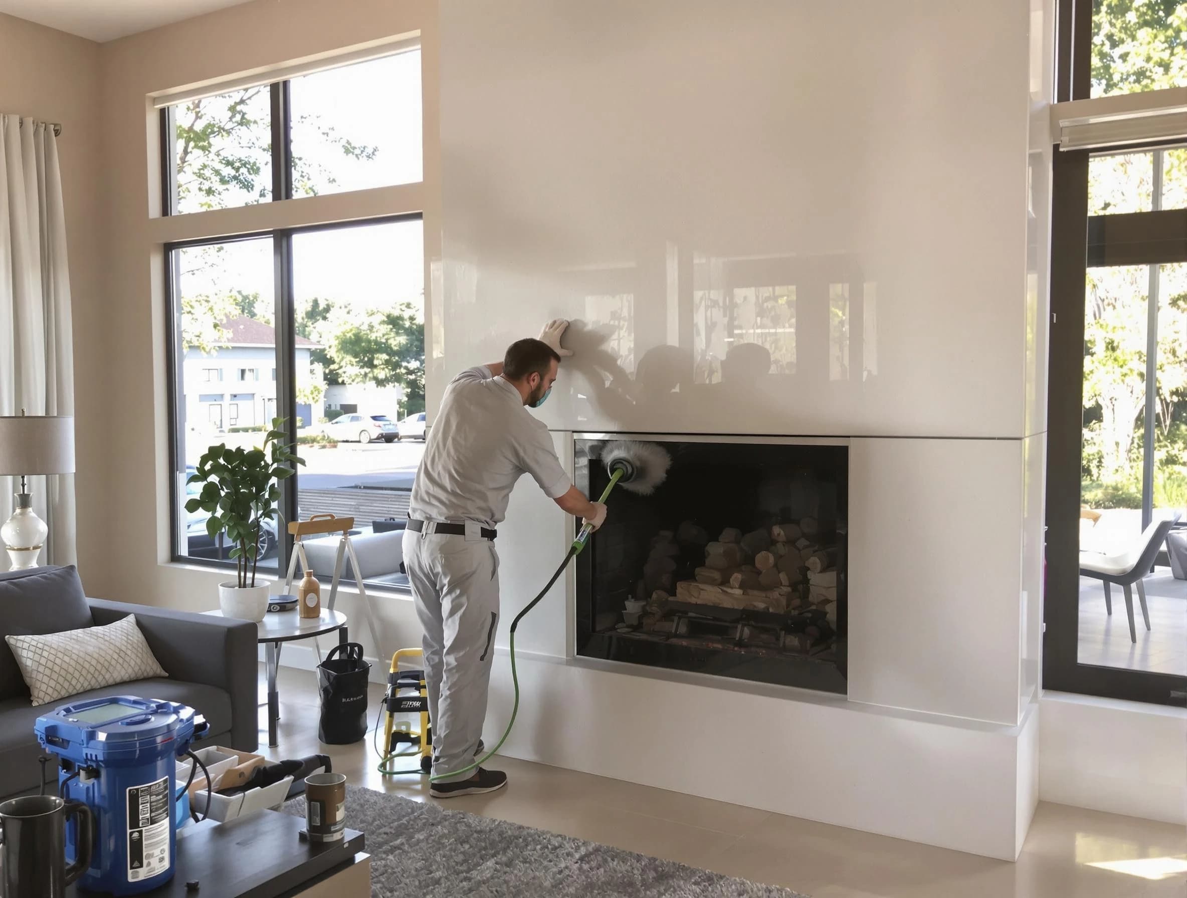 Piedmont Chimney Sweep performing thorough soot removal in Piedmont, OK