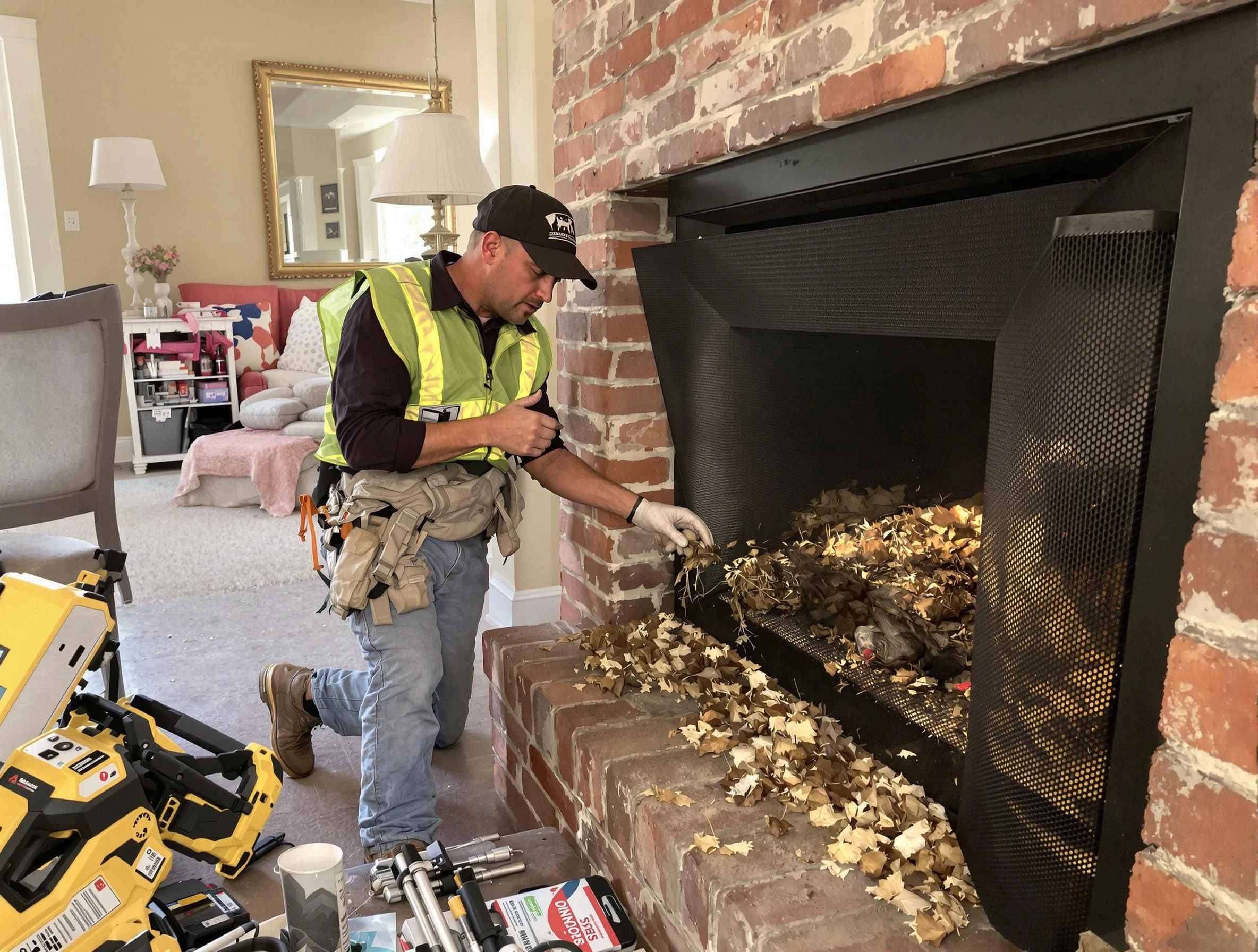 Safe screening installation by Piedmont Chimney Sweep in Piedmont, OK