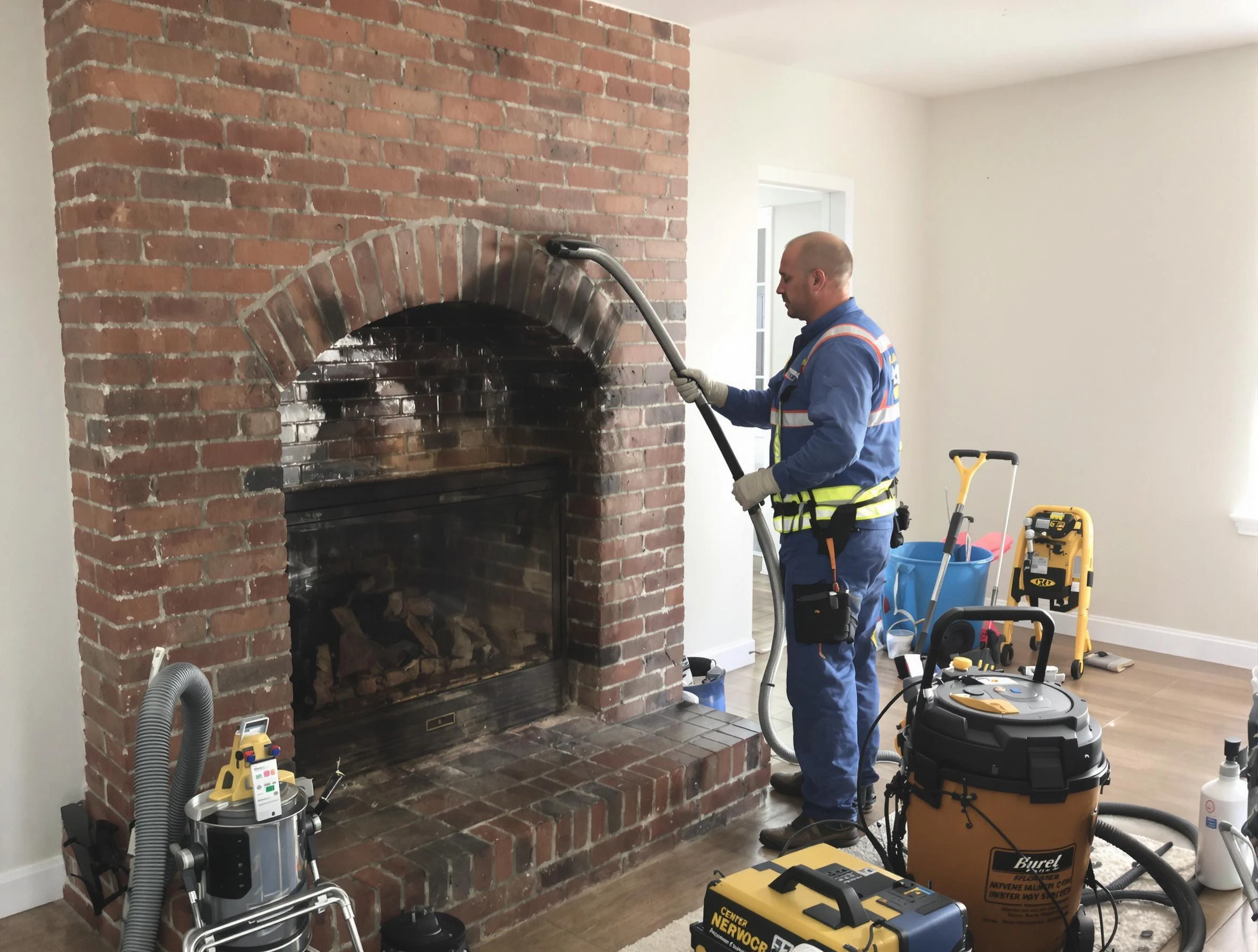 Piedmont Chimney Sweep expert performing detailed chimney sweep in Piedmont, OK